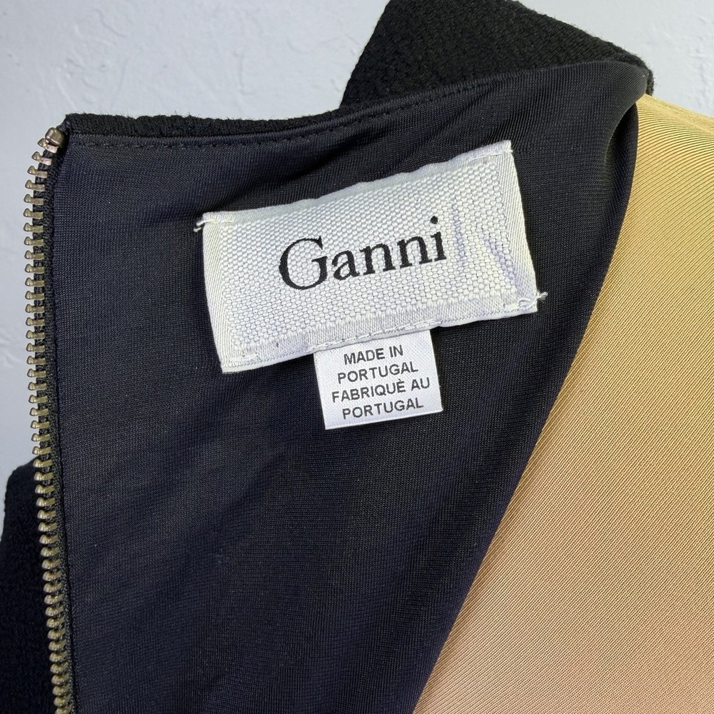 Ganni Miss Marple Peplum Dress Size Medium Black Capsule Staple Classic‎ Classy - Picture 8 of 13